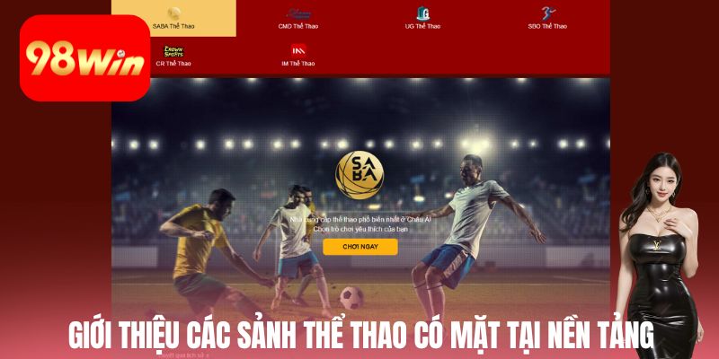 Giới thiệu các sảnh thể thao có mặt tại nền tảng